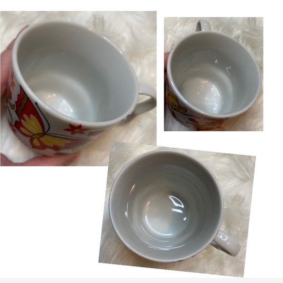 🎈SOLD🎈 Mid Century Mug Butterflies - Red & Yellow - Picture 14 of 16